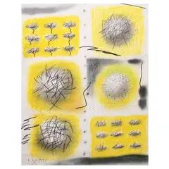 Antonio Leaño, Garden, chalk pastel and graphite on paper