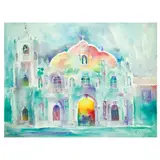 Florencio B. Concepcion, Church of Lucban (Quezon), watercolor on paper