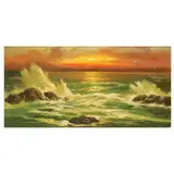 Seaside by Cesar Buenaventura, oil on canvas, sold Apr 2023