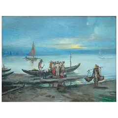 Untitled by Isidro Ancheta, oil on canvas, sold Apr 2023