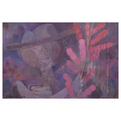 Untitled by Romeo Tabuena, oil on masonite board, sold Apr 2023