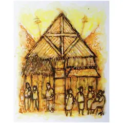 Ferdinand Montemayor, Huntahan, mixed media on paper