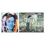 a) Koi Vb) Untitled by A Lot of Two Paintings<br>a. Rommel Anglacer Garde<br>b. Jeffrey Q. Guanlao, a) acrylic on canvas<br>b) acrylic on canvas, sold Apr 2023