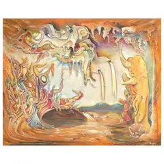 Untitled by Rommel Anglacer Garde, acrylic on canvas, sold Apr 2023