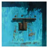 Carlo Magno, Blue Door, mixed media on canvas