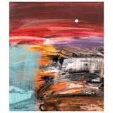 Ross Capili, Timezone: Blue Mountains Sydney, acrylic on canvas