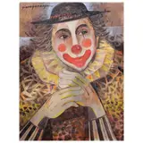Paco Gorospe, Clown, oil on canvas