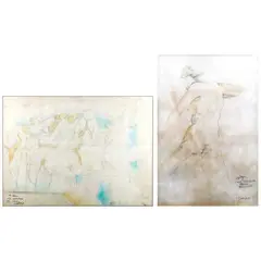 Jeff Dizon, a) For Mother Who Understand My Silence b) Kaelani, a) watercolor and graphite on paper <br>b) watercolor and graphite on paper