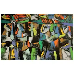 Angelito Antonio, Vendors, oil on canvas