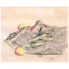 Fidel Sarmiento, Still Life, watercolor on paper
