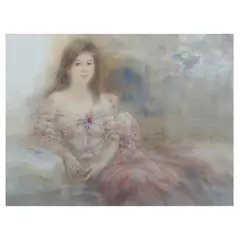 Caloy Gabuco, Portrait of a girl, mixed media on paper