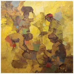 Maranao Market by Crispin Lopez, oil on canvas, sold Apr 2023