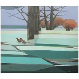 Untitled by Oscar Zalameda, oil on canvas, sold Apr 2023
