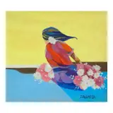 Untitled by Oscar Zalameda, oil on canvas, sold Apr 2023