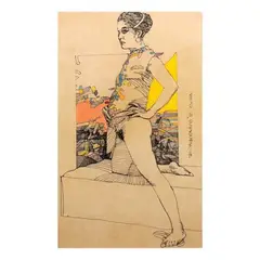 Jerry Elizalde Navarro, Emma, ink and watercolor on paper