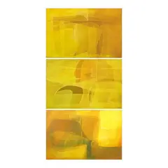 Romulo Olazo, Diaphanous I, II, and III, oil on canvas mounted on board