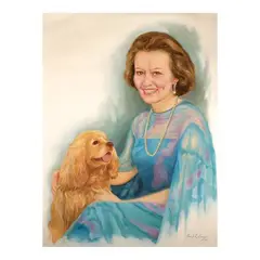 Portrait of Beth Day Romulo by Araceli Limcaco-Dans, oil on canvas, sold Apr 2023