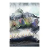 Manuel Baldemor, Sacred Besakih Mountain, aquarelle