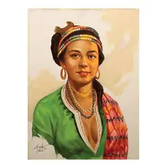 Felix Gonzalez, Portrait of Royal Filipina, oil on canvas