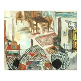 Francesca Enriquez, Interior (Dining Room), oil on paper