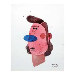 Tetanus by Luis Lorenzana, watercolor on paper, sold Apr 2023