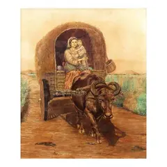 Al Perez, Mother and Child, water color on paper
