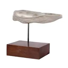 Untitled by Renato Rocha, marble on wooden base, sold Apr 2023