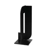 Arturo Luz, Homage to Eduardo Chillida #2, mild steel metal plate in black powder coat finish