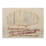 Noell El Farol, Bruden of Evidence, Hotpress on paper, cotton cord and collage of vietnamese hand-made paper