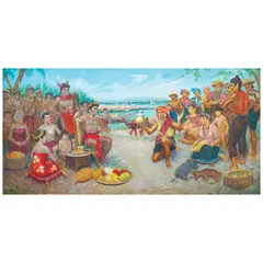 The Purchase of Panay by Fortunato Jervoso, oil on canvas, sold Jan 2023