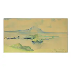 Antonio Dumlao, Landscape, watercolor on paper
