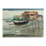 Antonio Ko Jr., Boat, Watercolor on paper