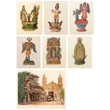 a) A Set of Twelve Framed Philippine Folk Santos from Imahen: A Folio of Philippine Folk Santos
b) Kalye sa Simbahan by a) Claude Tayag b) Unidentified Artist, a) framed offset lithographs b) etching, 45/50, sold Oct 2022