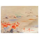 Untitled by Unidentified artist, watercolor on paper, sold Oct 2022