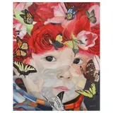 Julmard Vicente, Red Flower, oil in canvas