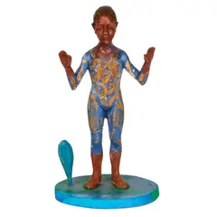 Untitled by Riel Hilario, carved wood, sold Oct 2022