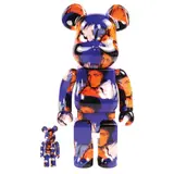 Bearbrick x Andy Warhol, Muhammad Ali, 100% and 400% painted cast vinyl, with box