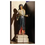 La Sampaguita by Rosendo Martinez y Lorenzo, carved and polychromed ‘Tipos del Pais’ Statuette “Baticuling” wood, oil paint, sold Aug 2022