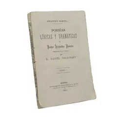Pedro Alejandro Paterno, Poesías Líricas y Dramáticas, Volume 1, second edition without cover