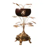 Coconut and Silver Epergne (Centerpiece) by Filipino architect Cirineo Gaudinez, coconut shells, gold and solid silver (80%), sold Aug 2022