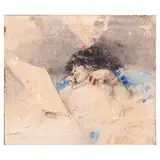 Juan Luna, The Jeweled Beauty, watercolor on cardboard, inscribed with “I.Canarias” (Canary Islands) in writing on the reverse