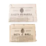 a) Year XXVIII, Num. 75 b) Year XXVIII, Num. 178 by Two Copies of Gaceta de Manila, sold Aug 2022