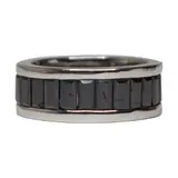 Ring With Black Baguette Channel Setting, Untitled