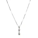 3-Diamond Pendant Necklace, Untitled