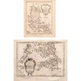 Two Ink On Steel Plate Print Maps by Map Carte Des Isles Phil By Jacques Nicholas Bellin, sold Jul 2022