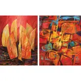Benjamin “Bensan” San Miguel, a) Untitled
b) Untitled, a) oil on canvas b) oil on canvas