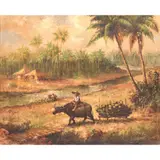Oscar T. Navarro, Nyogan, oil on canvas
