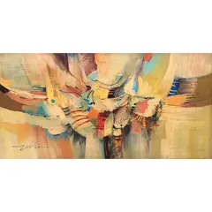 Leonardo Zablan, Abstraction, oil on canvas