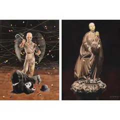 Ernesto M. Verroya, a) Surrealism b) Imacullada, a) watercolor and acrylic on paper b) watercolor on paper