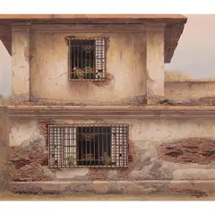 Lauro Memije, Lumang Bahay, oil on canvas